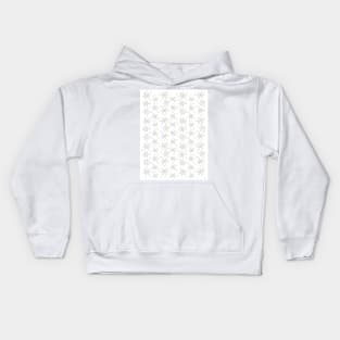 Snowflakes Pattern - White Kids Hoodie